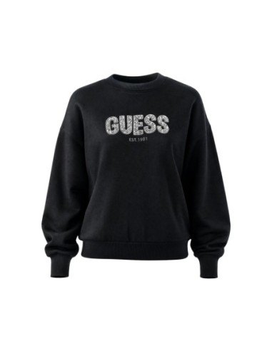 Guess sweat noir femme logo Madeline | choixmode.fr