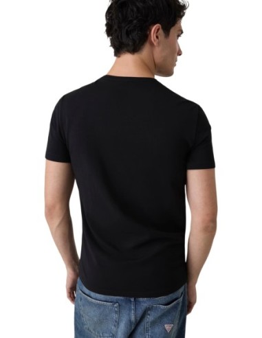 Guess t-shirt noir homme coton stretch | choixmode.fr