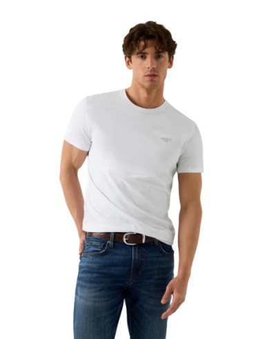 Guess t-shirt blanc homme coton stretch | choixmode.fr