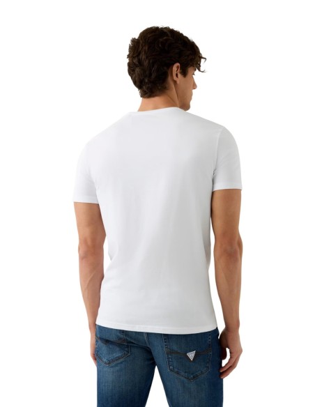 Guess t-shirt blanc homme coton stretch | choixmode.fr