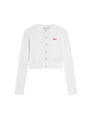 Tommy Hilfiger Jeans cardigan blanc femme | choixmode.fr