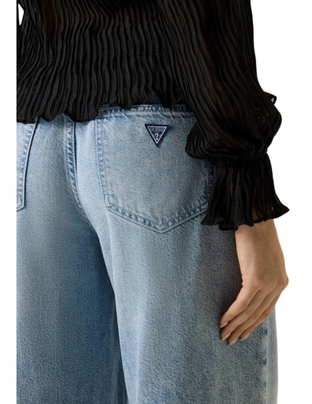 Guess jean bleu femme coupe large | choixmode.fr