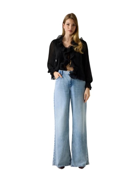 Guess jean bleu femme coupe large | choixmode.fr