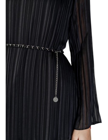 Guess robe noire femme plissée élégante | choixmode.fr