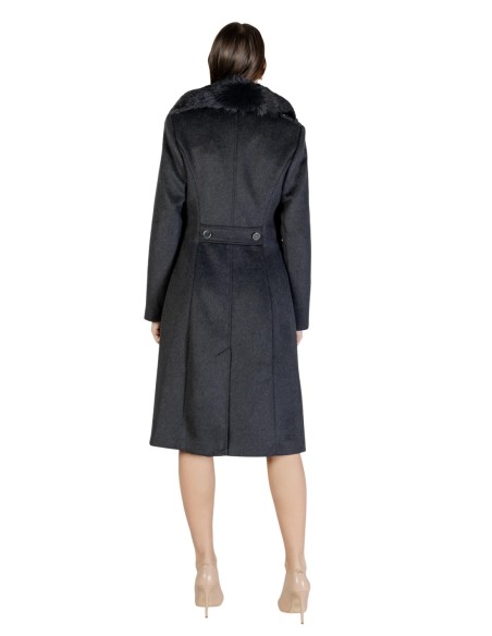 Guess manteau gris femme col fourrure | choixmode.fr