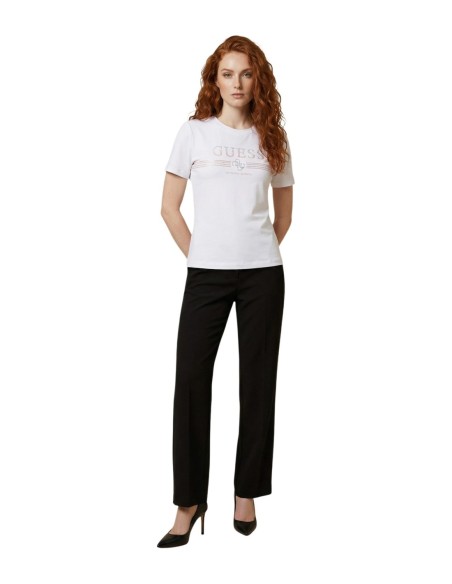 Guess t-shirt blanc femme imprimé  | choixmode.fr
