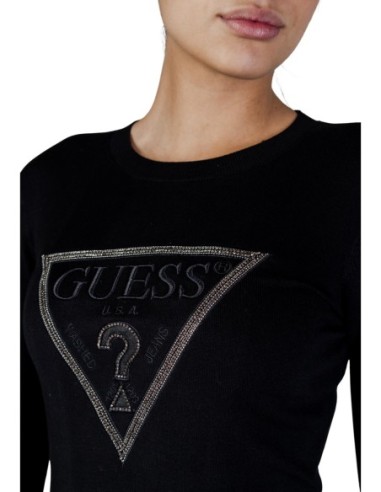 Guess T-Shirt Noir Femme Strass | choixmode.fr