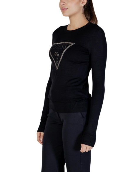 Guess T-Shirt Noir Femme Strass | choixmode.fr