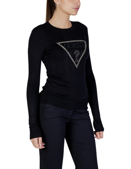 Guess T-Shirt Noir Femme Strass | choixmode.fr