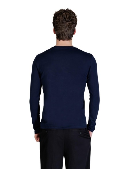 Guess t-shirt bleu homme manches longues confortable | choixmode.fr