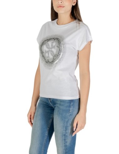 Guess t-shirt blanc femme imprimé coton | choixmode.fr