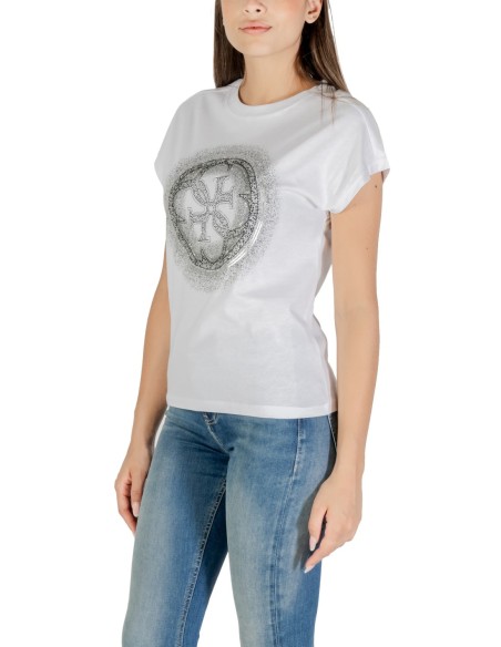 Guess t-shirt blanc femme imprimé coton | choixmode.fr
