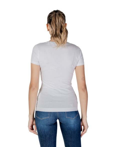 Guess t-shirt blanc femme imprimé strass | choixmode.fr