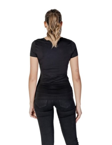 Guess t-shirt noir femme imprimé strass | choixmode.fr