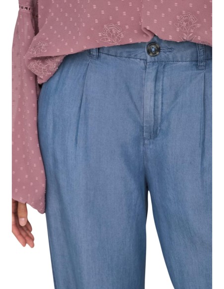 Jacqueline De Yong Pantalon Femme Bleu Coupe Large| choixmode.fr