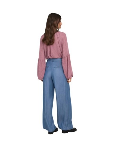 Jacqueline De Yong Pantalon Femme Bleu Coupe Large| choixmode.fr