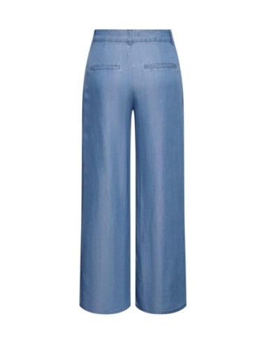 Jacqueline De Yong Pantalon Femme Bleu Coupe Large| choixmode.fr