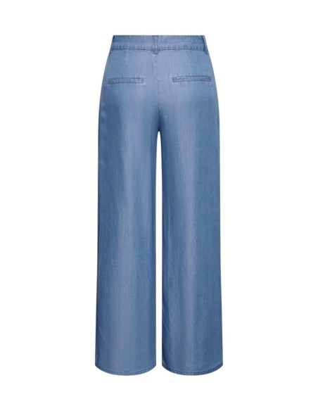 Jacqueline De Yong Pantalon Femme Bleu Coupe Large| choixmode.fr