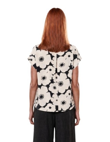 Jacqueline De Yong Blouse Femme Noire Florale| choixmode.fr