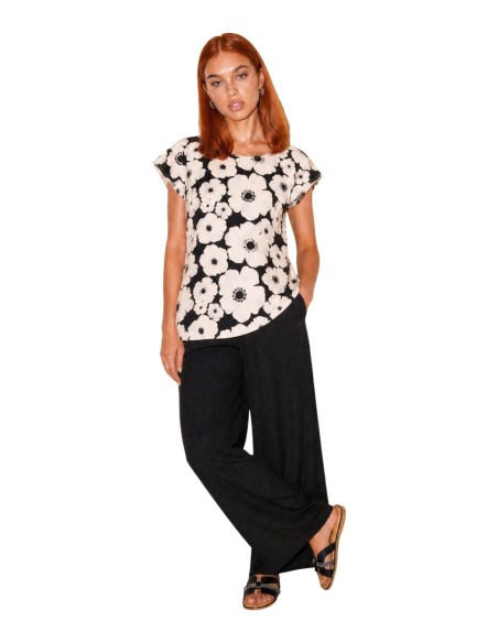 Jacqueline De Yong Blouse Femme Noire Florale| choixmode.fr