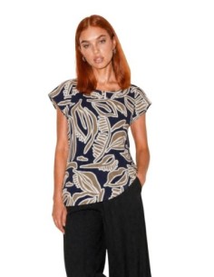 Jacqueline De Yong Blouse Femme Bleue Florale| choixmode.fr
