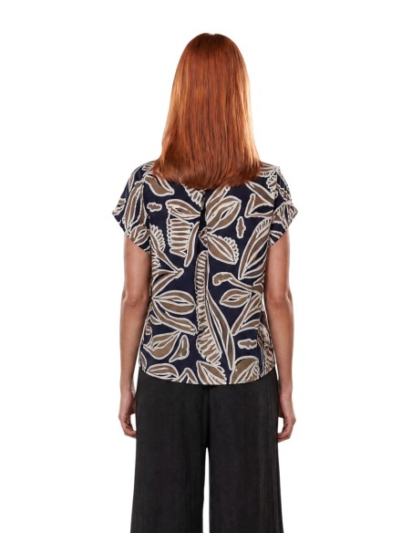 Jacqueline De Yong Blouse Femme Bleue Florale| choixmode.fr