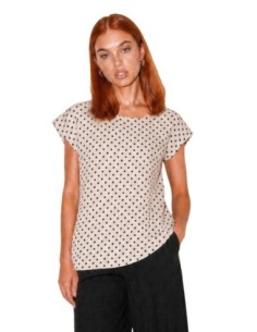Jacqueline De Yong Blouse Femme Beige à Pois| choixmode.fr