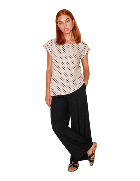 Jacqueline De Yong Blouse Femme Beige à Pois| choixmode.fr