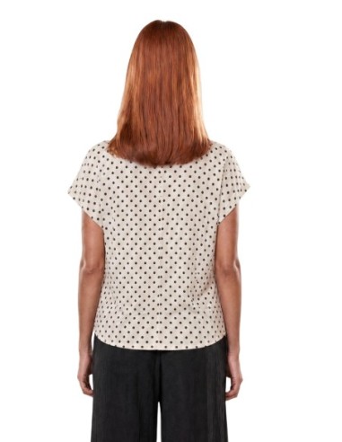 Jacqueline De Yong Blouse Femme Beige à Pois| choixmode.fr