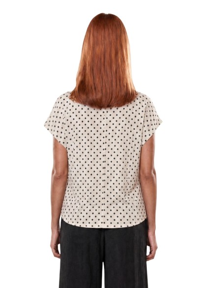 Jacqueline De Yong Blouse Femme Beige à Pois| choixmode.fr