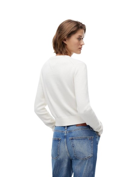 Tommy Hilfiger Jeans Sweat Femme Blanc Bio| choixmode.fr