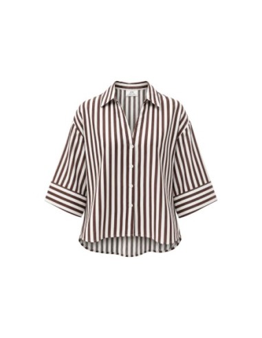 Jacqueline De Yong Chemise Femme Marron Rayée| choixmode.fr
