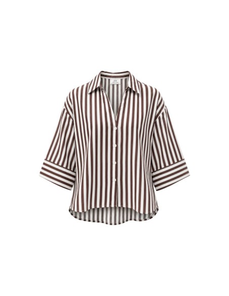 Jacqueline De Yong Chemise Femme Marron Rayée| choixmode.fr