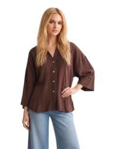 Jacqueline De Yong Chemise Femme Marron Fluide| choixmode.fr