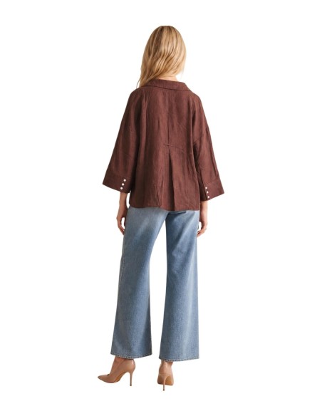 Jacqueline De Yong Chemise Femme Marron Fluide| choixmode.fr