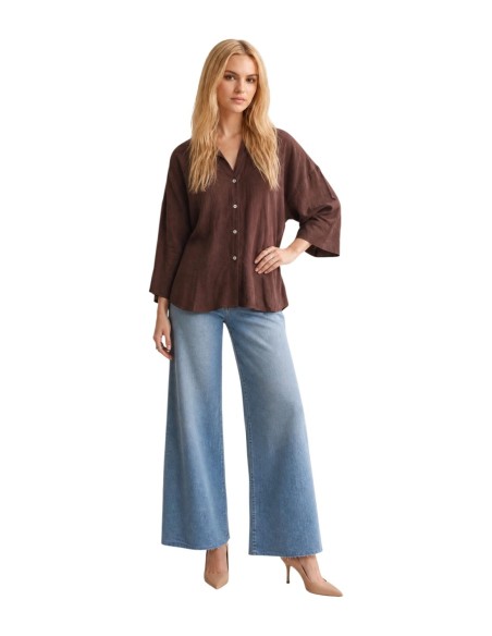 Jacqueline De Yong Chemise Femme Marron Fluide| choixmode.fr