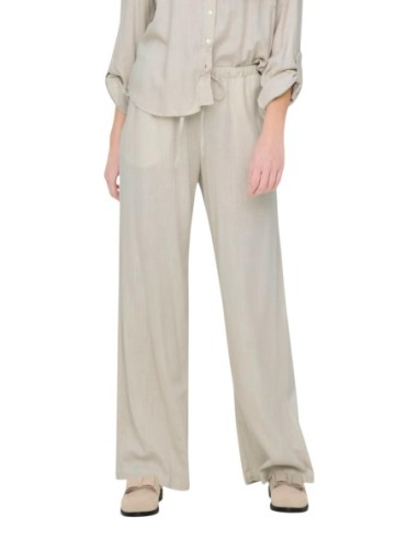 Jacqueline De Yong Pantalon Femme Gris Lin| choixmode.fr
