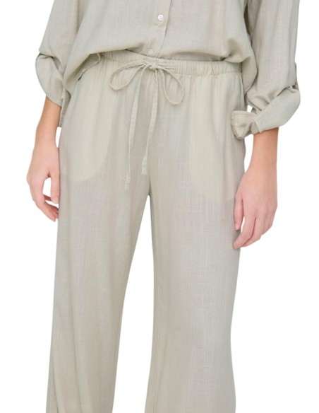 Jacqueline De Yong Pantalon Femme Gris Lin| choixmode.fr