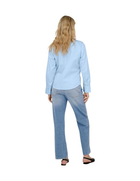 Jacqueline De Yong Chemise Femme Bleu Azur Coton| choixmode.fr