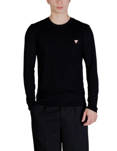 Guess T-shirt Homme Noir Manches Longues Stretch| choixmode.fr