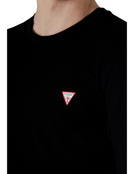 Guess T-shirt Homme Noir Manches Longues Stretch| choixmode.fr