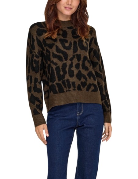 Jacqueline De Yong Pull Femme Léopard Marron| choixmode.fr