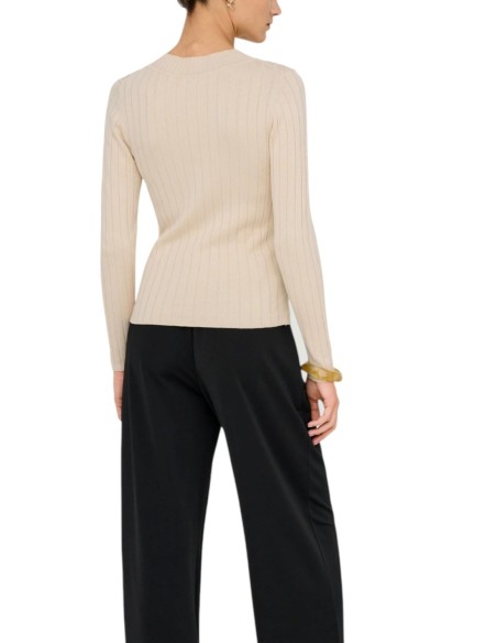 Jacqueline De Yong Pull Femme Beige Confort| choixmode.fr