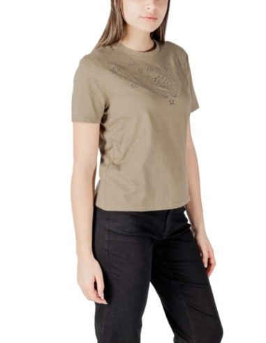 Jacqueline De Yong T-shirt Femme Vert 100 % Coton| choixmode.fr