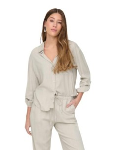 Jacqueline De Yong Chemise Femme Grise Viscose Lin| choixmode.fr
