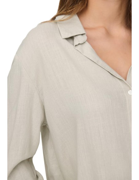 Jacqueline De Yong Chemise Femme Grise Viscose Lin| choixmode.fr