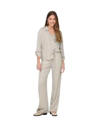 Jacqueline De Yong Chemise Femme Grise Viscose Lin| choixmode.fr