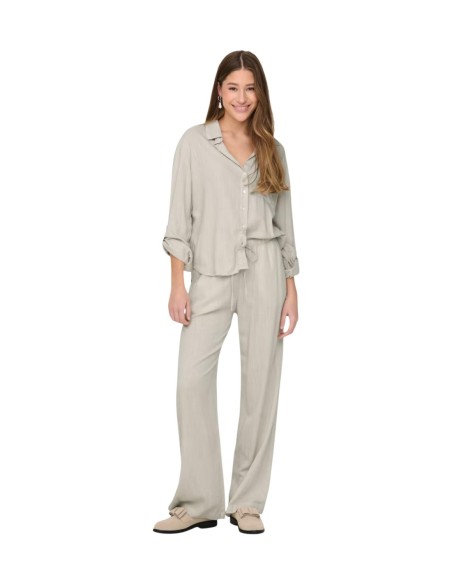 Jacqueline De Yong Chemise Femme Grise Viscose Lin| choixmode.fr