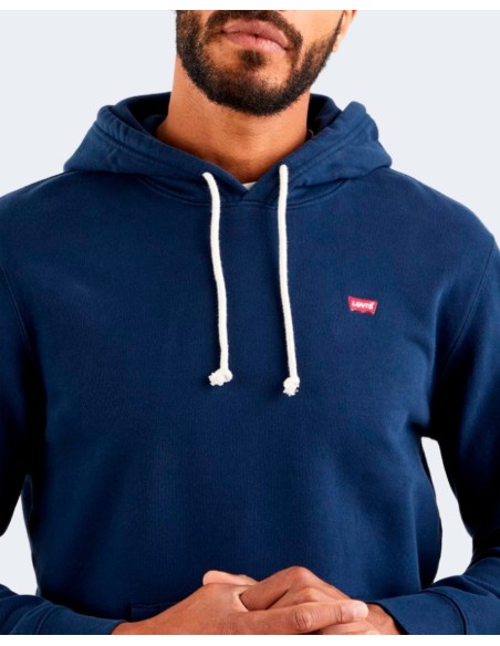 Levi's Sweat à Capuche Homme Bleu Coton| choixmode.fr