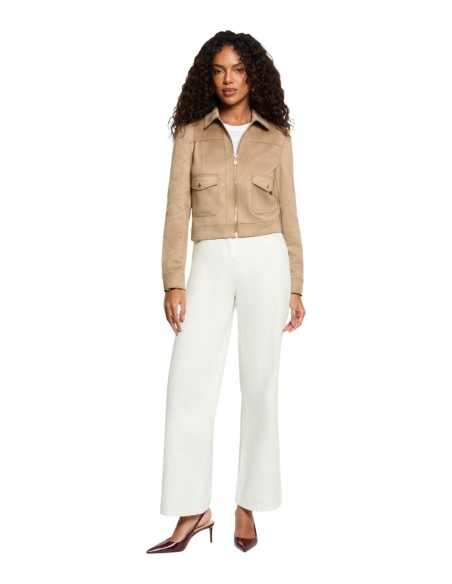 Morgan De Toi Veste Femme Beige Zippée Élégante| choixmode.fr
